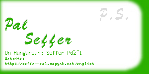 pal seffer business card